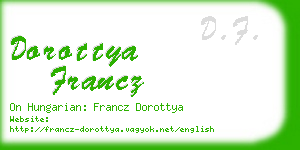 dorottya francz business card